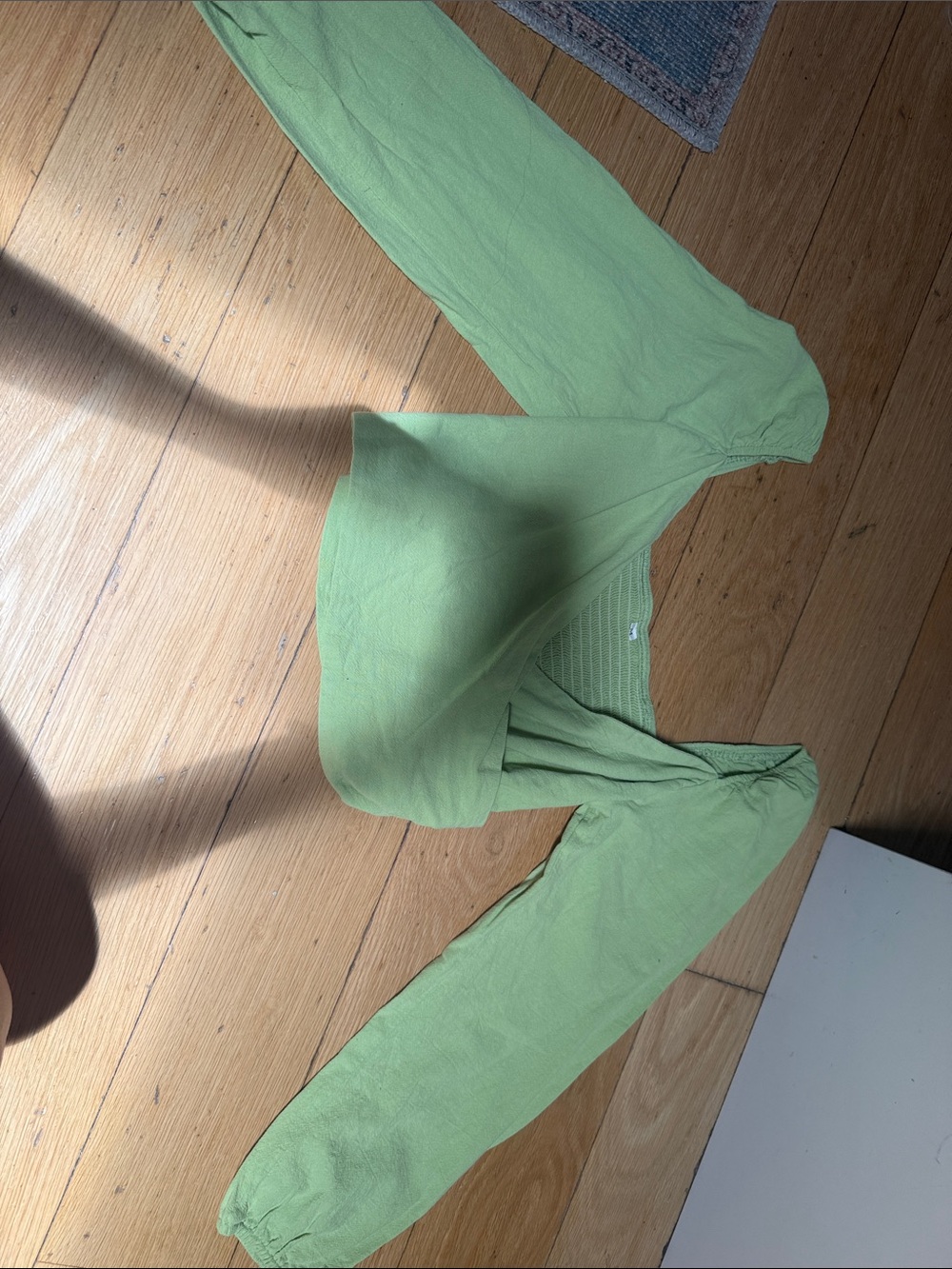 SHEIN Light Green Elastic Waist Kids Pants